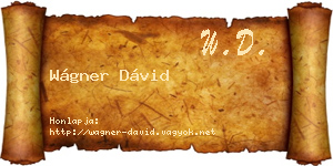 Wágner Dávid névjegykártya