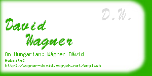 david wagner business card