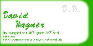 david wagner business card